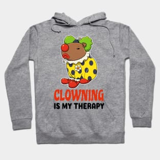 Clowning is my therapy Capybara Hoodie